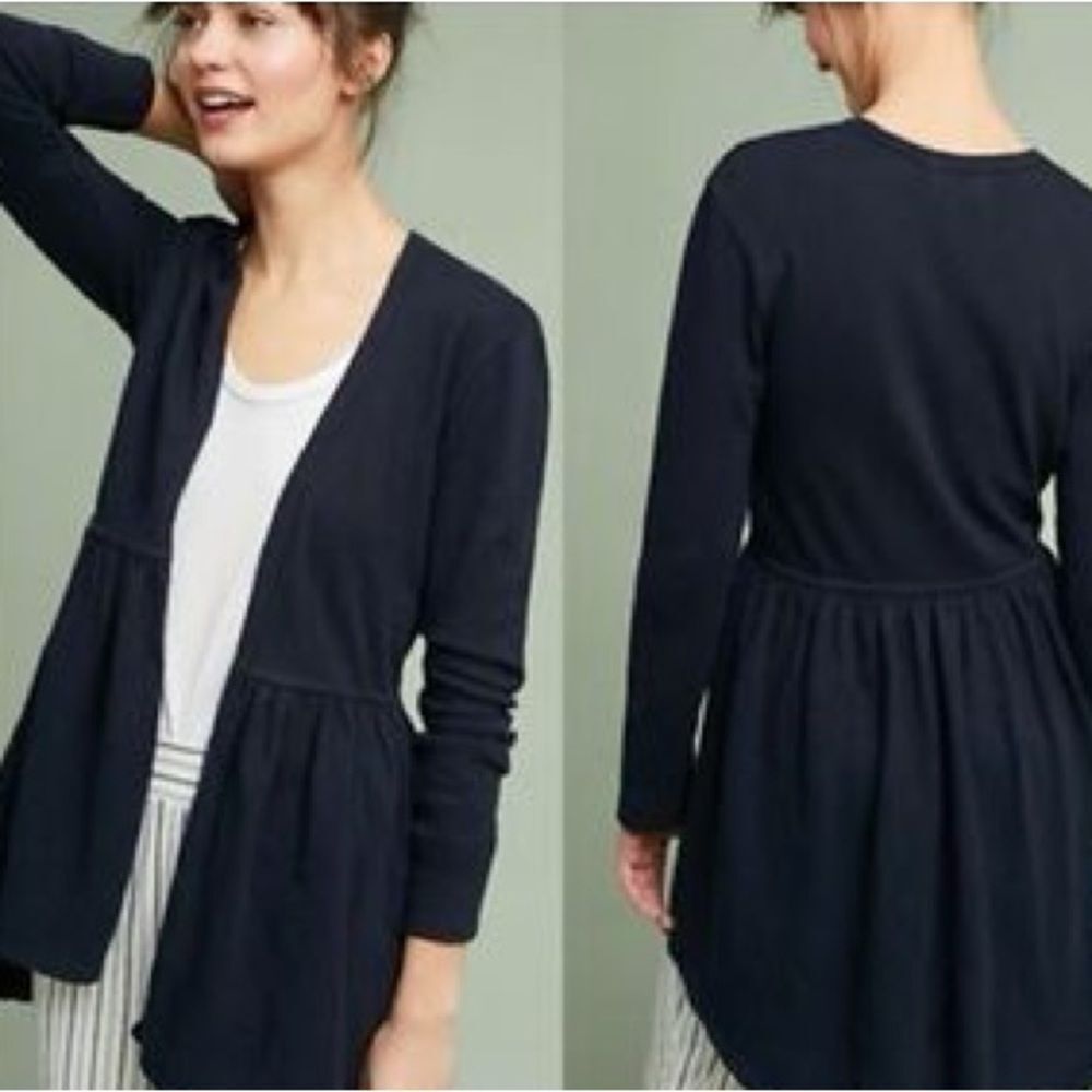 Anthropologie | T. La Navy Women's cardigan Sweater | large
